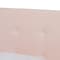 Baxton Studio Caprice Modern and Contemporary Glam Light Pink Velvet Fabric Queen Size Panel Bed 183-11255-Zoro - alternate 3